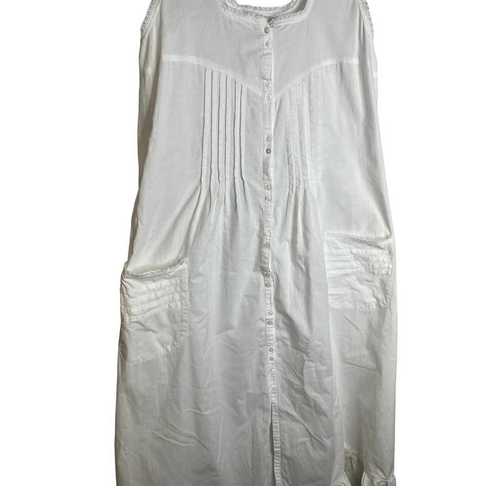 SOLD>>>>>Vintage Lewis Frimel Lace Slip Cotton Night Gown Dress Coastal Cowgirl